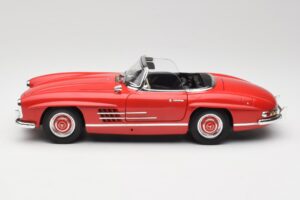 Mercedes 300 SL W198 Roadster Sarkans Ar Cieto Jumtu Minichamps 1:18 180039041 Metāls — attēls 4 no 8
