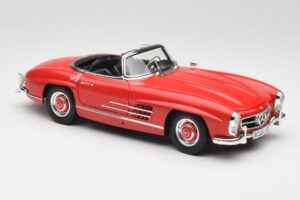 Mercedes 300 SL W198 Roadster Sarkans Ar Cieto Jumtu Minichamps 1:18 180039041 Metāls — attēls 6 no 8