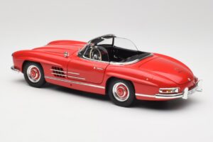 Mercedes 300 SL W198 Roadster Sarkans Ar Cieto Jumtu Minichamps 1:18 180039041 Metāls — attēls 7 no 8