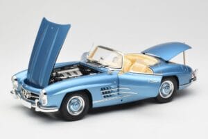 Mercedes 300 SL W198 Roadster Hardtop Light Blue Metallic Minichamps 1:18 180039042 Metāls — attēls 2 no 9