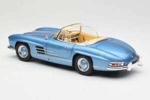 Mercedes 300 SL W198 Roadster Hardtop Light Blue Metallic Minichamps 1:18 180039042 Metāls — attēls 8 no 9
