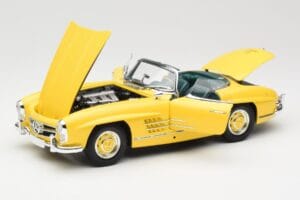 Mercedes 300 SL W198 Roadster Hardtop Signal Yellow Minichamps 1:18 180039044 Metāls — attēls 2 no 9
