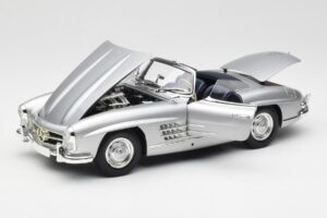 Mercedes 300 SL W198 Roadster Silver Metallic Minichamps 1:18 180039030 Metāls — attēls 2 no 8