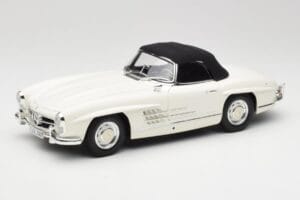Mercedes 300 SL W198 Roadster Balts Ar Mīkstu Jumtu Minichamps 1:18 180039034 Metāls — attēls 3 no 9