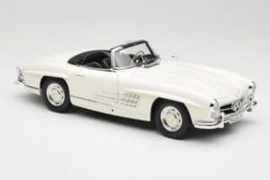 Mercedes 300 SL W198 Roadster Balts Ar Mīkstu Jumtu Minichamps 1:18 180039034 Metāls — attēls 7 no 9