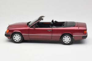 Mercedes 300CE-24 A124 Kabriolets Almandine Sarkans Metaliks Norev 1:18 B66040616 Metāls — attēls 4 no 8