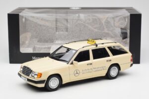 Mercedes 300D S124 T-Model Gaiši Ziloņkauls Taxi Dīlera Izdevums Norev 1:18 B66040702 Metāls