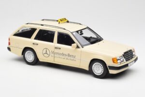Mercedes 300D S124 T-Model Gaiši Ziloņkauls Taxi Dīlera Izdevums Norev 1:18 B66040702 Metāls — attēls 6 no 8
