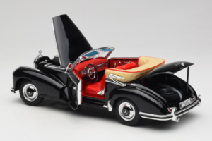 Mercedes 300S W188 Roadster Melns Welly 1:18 801-3271398 Metāls — attēls 5 no 8