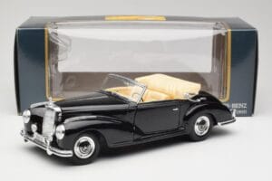 Mercedes 300SC W188 Obsidian Melns Maisto 1:18 806B Metāls — attēls 8 no 8