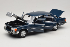 Mercedes 350 SEL W116 Hansa Blue Norev 1:18 183976 Metāls — attēls 2 no 8