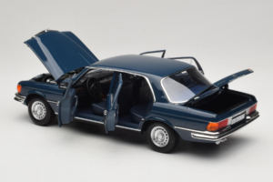 Mercedes 350 SEL W116 Hansa Blue Norev 1:18 183976 Metāls — attēls 5 no 8