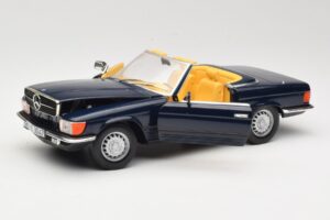Mercedes 350 SL R107 Tumši Zils Sun Star 1:18 MB003 Metāls — attēls 2 no 8