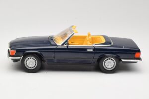 Mercedes 350 SL R107 Tumši Zils Sun Star 1:18 MB003 Metāls — attēls 4 no 8