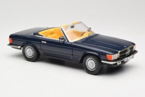 Mercedes 350 SL R107 Tumši Zils Sun Star 1:18 MB003 Metāls — attēls 6 no 8