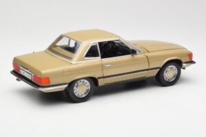 Mercedes 350 SL R107 Zelta Sun Star 1:18 MB004 Metāls — attēls 3 no 8