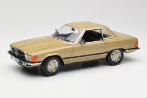 Mercedes 350 SL R107 Zelta Sun Star 1:18 MB004 Metāls