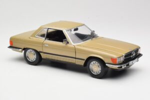 Mercedes 350 SL R107 Zelta Sun Star 1:18 MB004 Metāls — attēls 6 no 8