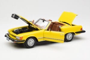 Mercedes 450SL R107 Dzeltens US Version Norev 1:18 183727 Metāls — attēls 2 no 9