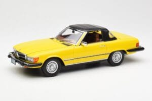 Mercedes 450SL R107 Dzeltens US Version Norev 1:18 183727 Metāls — attēls 3 no 9