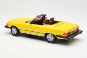 Mercedes 450SL R107 Dzeltens US Version Norev 1:18 183727 Metāls — attēls 8 no 9