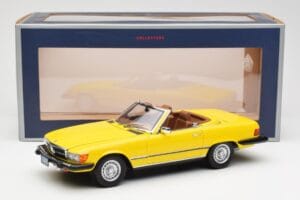Mercedes 450SL R107 Dzeltens US Version Norev 1:18 183727 Metāls — attēls 9 no 9