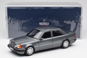 Mercedes 500 E W124 Pearl Pelēks Norev 1:18 183946 Metāls — attēls 8 no 8