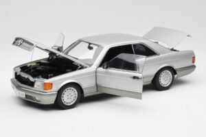 Mercedes 500 SEC C126 Sudrabs AUTOart 1:18 76212 Metāls — attēls 2 no 8