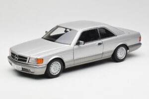 Mercedes 500 SEC C126 Sudrabs AUTOart 1:18 76212 Metāls