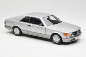 Mercedes 500 SEC C126 Sudrabs AUTOart 1:18 76212 Metāls — attēls 6 no 8