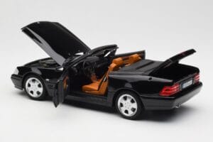 Mercedes SL 500 R129 Melns Norev 1:18 183750 Metāls — attēls 7 no 10