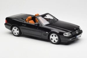 Mercedes SL 500 R129 Melns Norev 1:18 183750 Metāls — attēls 8 no 10