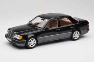 Mercedes 500E W124 Melns Ierobežots Izdevums Norev 1:18 183949 Metāls