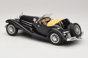 Mercedes 500K Roadster Melns Bburago 1:18 3020-P2 Metāls — attēls 7 no 8