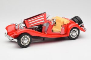 Mercedes 500K Roadster Sarkans Bburago 1:18 3020 Metāls — attēls 2 no 8