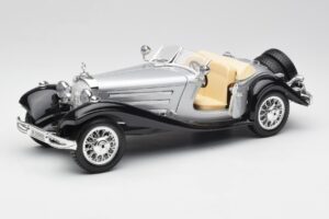 Mercedes 500K Roadster Sudrabs Bburago 1:18 3020-M1 Metāls — attēls 2 no 8