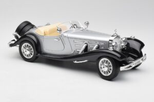 Mercedes 500K Roadster Sudrabs Bburago 1:18 3020-M1 Metāls — attēls 6 no 8