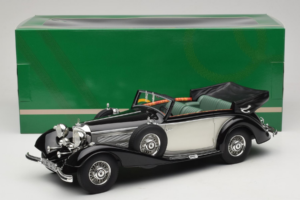 Mercedes 540K Kabriolets Melns Sudraba Cult Models 1:18 CML184-3 Metāls — attēls 6 no 6