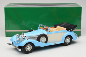 Mercedes 540K Kabriolets Zils Balts Cult Models 1:18 CML184-2 Metāls — attēls 6 no 6