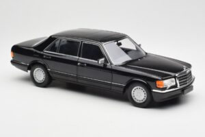 Mercedes 560 SEL W126 Melns Dīlera Izdevums Norev 1:18 B66040599 Metāls — attēls 6 no 8