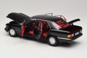 Mercedes 560 SEL W126 Melns Ar Sarkanu Salonu Norev 1:18 183788 Metāls — attēls 7 no 8