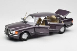 Mercedes 560 SEL W126 Violets Metallic Norev 1:18 183544 Metāls — attēls 2 no 8