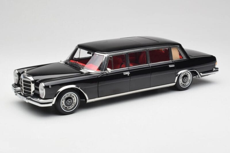 Mercedes 600 Pullman W100 Melns NZG 1:18 1071/50 Metāls