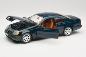 Mercedes 600 SEC C140 Zaļš Majorette 1:18 4418 Metāls — attēls 2 no 8