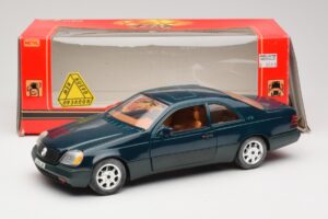 Mercedes 600 SEC C140 Zaļš Majorette 1:18 4418 Metāls — attēls 8 no 8
