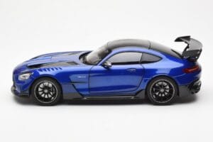 Mercedes AMG GT C190 Black Series Zils Metallic Norev 1:18 183908 Metāls — attēls 4 no 8