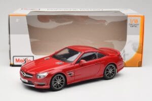 Mercedes AMG SL 63 R231 Sarkans Maisto 1:18 36199 Metāls — attēls 8 no 8