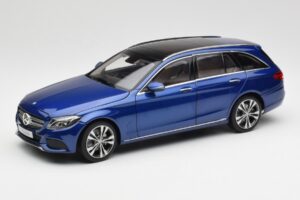 Mercedes C-Class S205 T-Modell Brilliant Zils Metaliks Norev 1:18 B66960257 Metāls