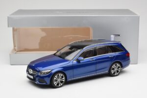 Mercedes C-Class S205 T-Modell Brilliant Zils Metaliks Norev 1:18 B66960257 Metāls — attēls 8 no 8