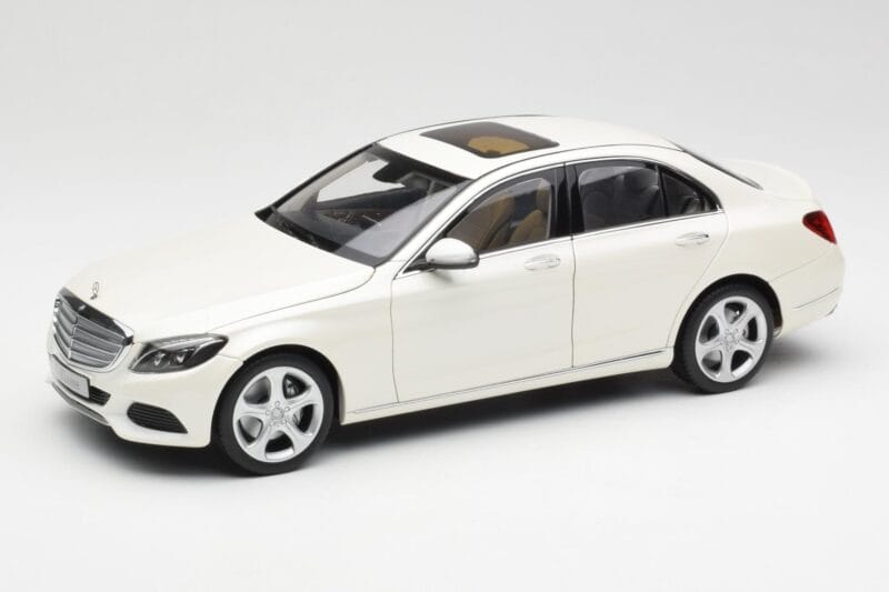 Mercedes C-Class W205 Diamond Balts Metaliks Norev 1:18 B66960256 Metāls